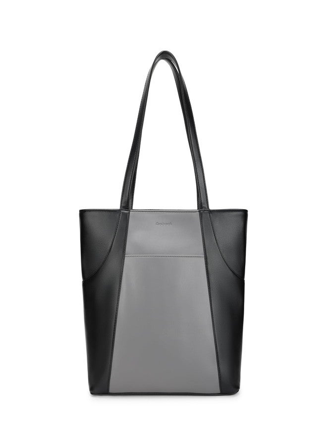 Fastrack Twintone Tote | Black & Grey Women’S Bag | Spacious Tote with Zipper Closure & Multiple Utility Pockets | 14" Laptop Compatible - Image 1